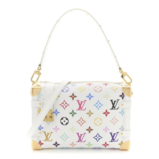 LV x TM Cowhide Monogram Multicolor Side Trunk MM White