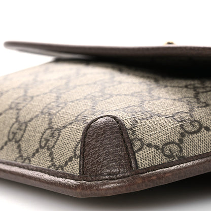 GG Supreme Monogram Neo Vintage Web Belt Bag Brown