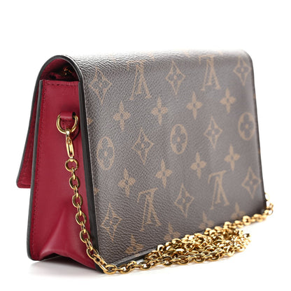 Monogram Flore Chain Wallet Fuchsia