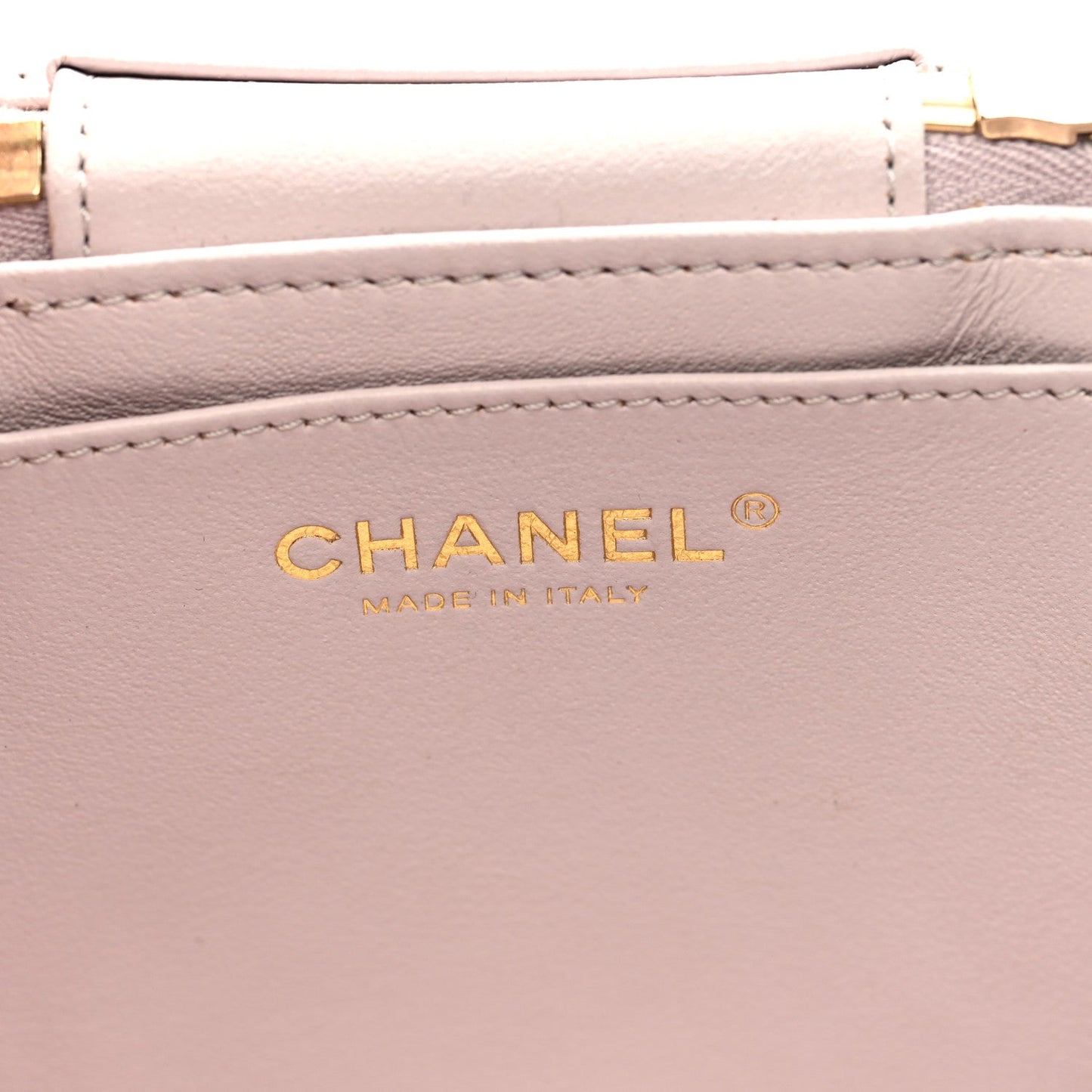 Lambskin Quilted Trendy Vanity Case Lilac