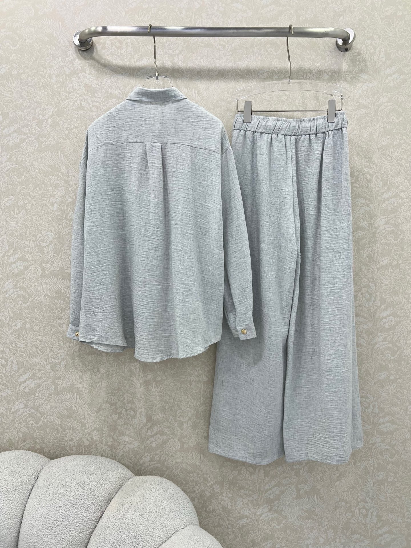 CHANEL SHIRT AND WIDE-LEG TROUSERS SET STYLE 32