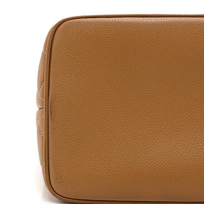 Caviar Quilted Medallion Tote Beige