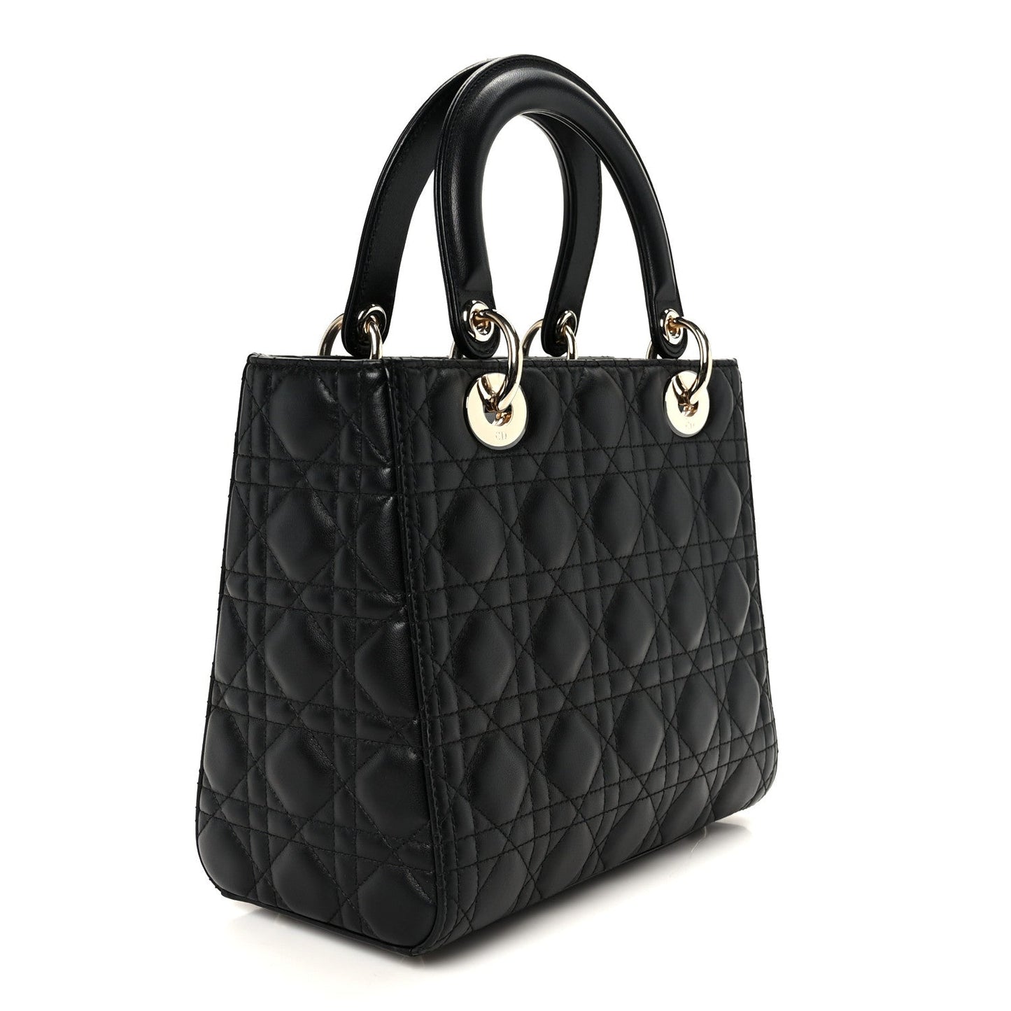 Lambskin Cannage Medium Lady Dior Black