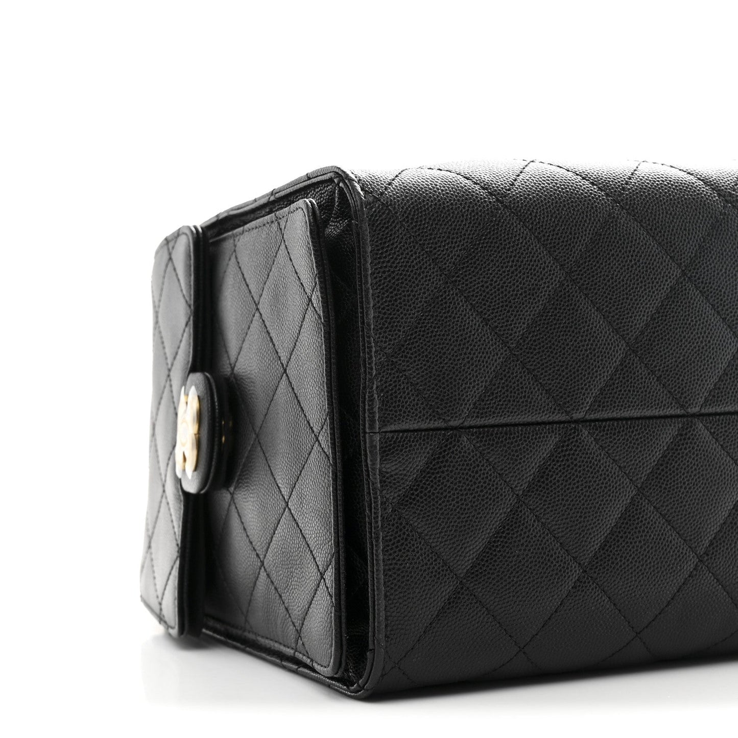 Caviar Quilted Medium Chanel 25 Handbag Black