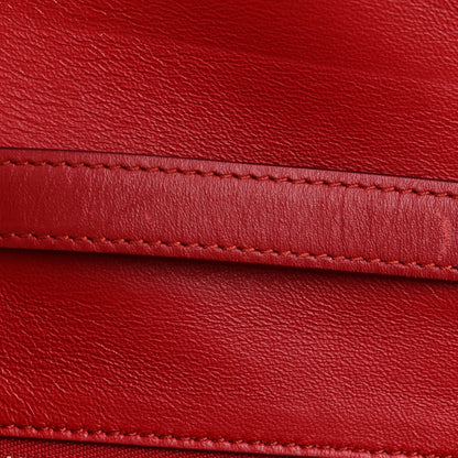 Smooth Calfskin Small Classic Box Flap Bag Red