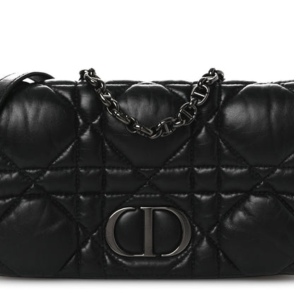 Calfskin Macrocannage Mini Caro Bag Black