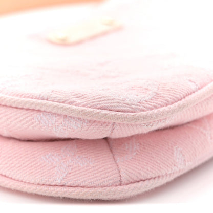 Monogram Denim Liv Pochette Washed Pink