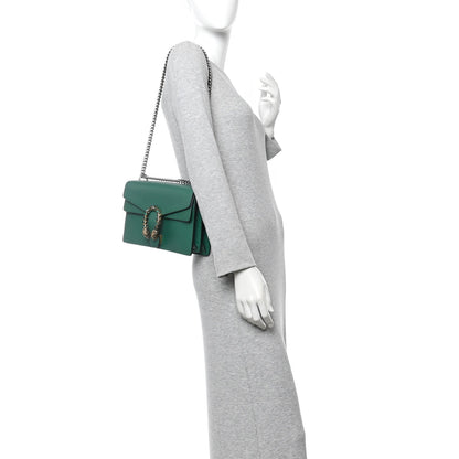 Pebbled Calfskin Small Dionysus Shoulder Bag Emerald
