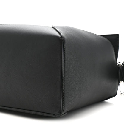 Calfskin Small Puzzle Edge Bag Black