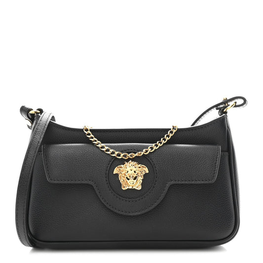 Grained Calfskin La Medusa Mini Bag Black