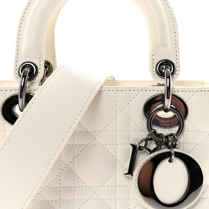 Lambskin Cannage Small My ABCDior Lady Dior White