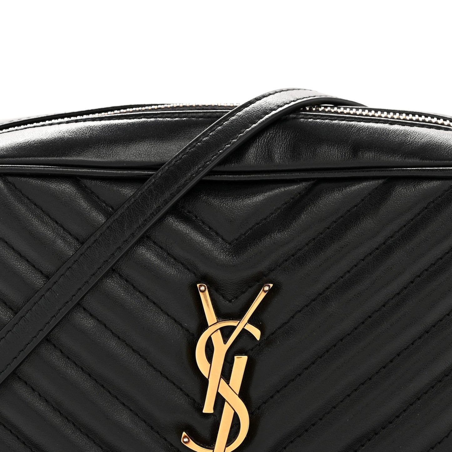 Calfskin Matelasse Monogram Lou Camera Bag Black