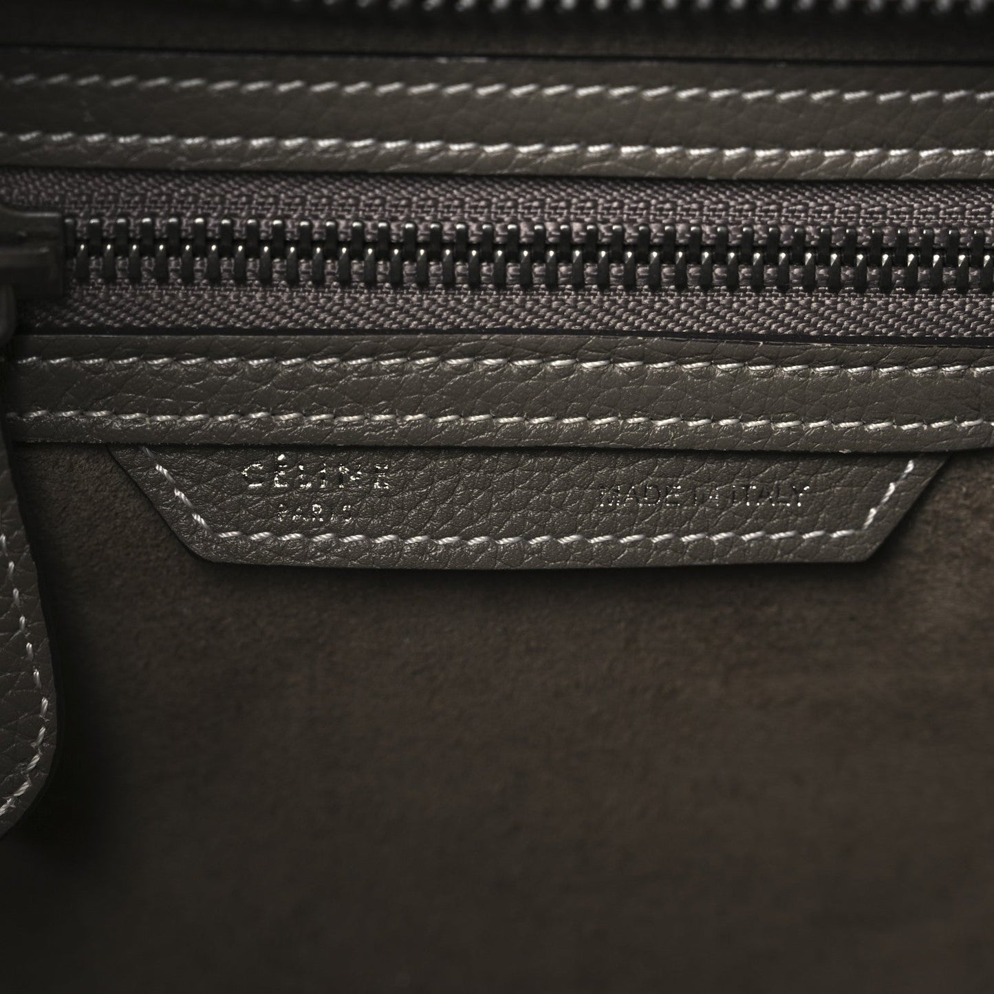 Drummed Calfskin Micro Luggage Souris