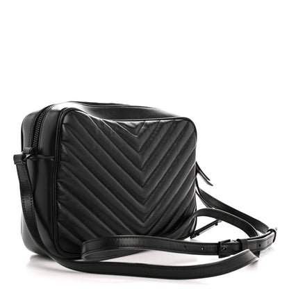 Calfskin Matelasse Monogram Monochrome Lou Camera Bag Black
