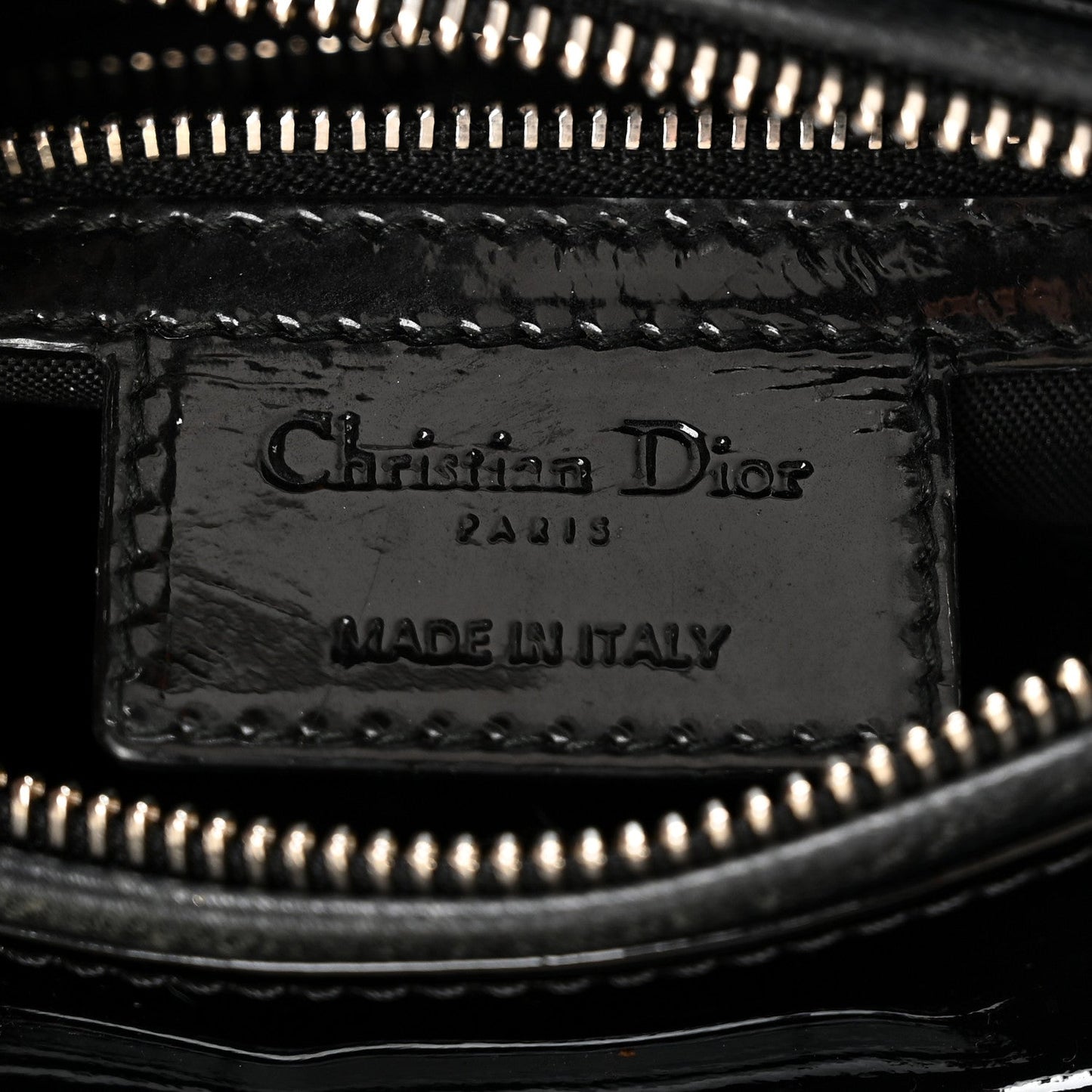 Patent Cannage Medium Lady Dior Black