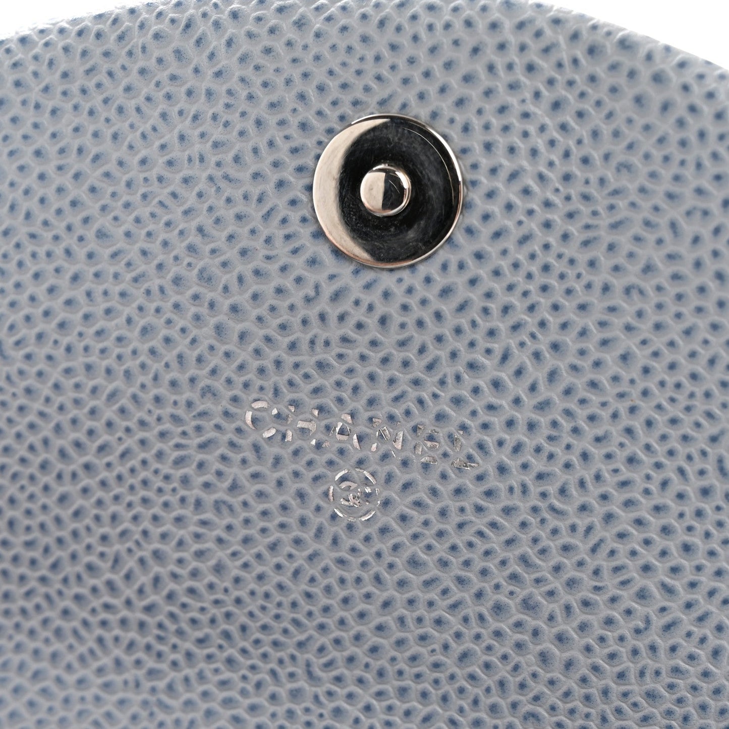 Caviar Half Moon Wallet On Chain WOC Light Blue