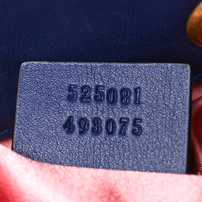 Velvet Matelasse GG Marmont Bucket Bag Cobalt Blue