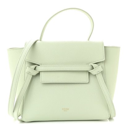 Grained Calfskin Nano Belt Bag Jade