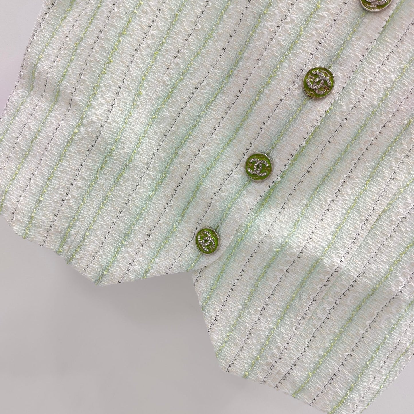 CC Refreshing Vest White Green Polyester 215764