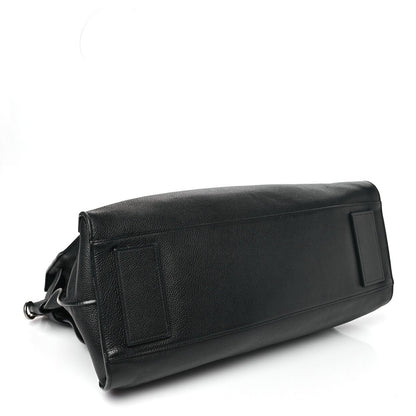 Grained Calfskin Medium Souple Sac De Jour Duffle Black