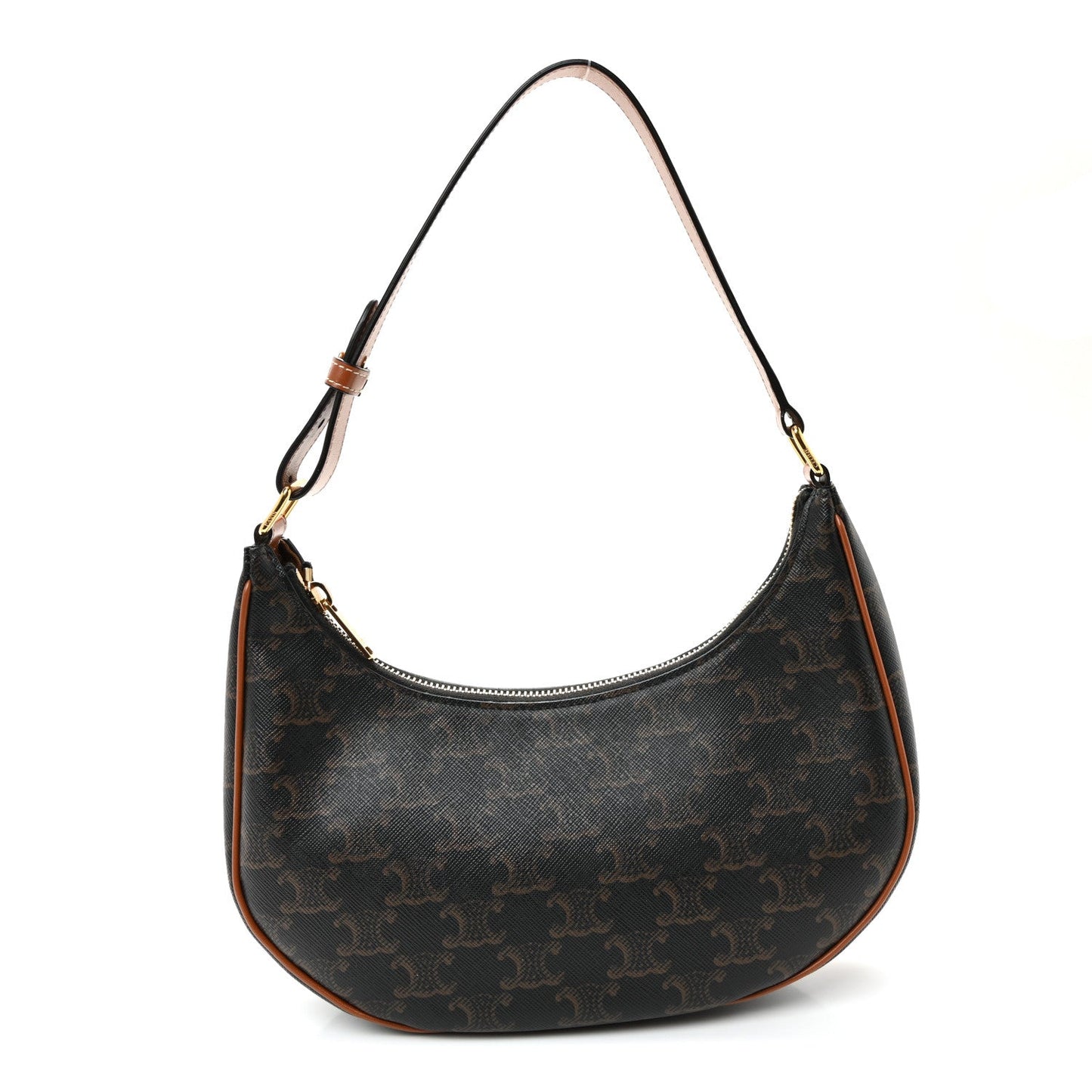Triomphe Canvas Calfskin Ava Shoulder Bag Tan
