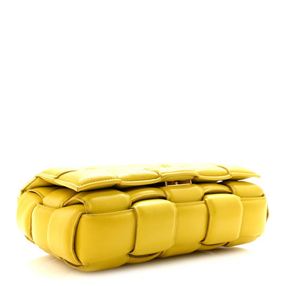 Nappa Maxi Intreccio Padded Cassette Crossbody Bag Buttercup