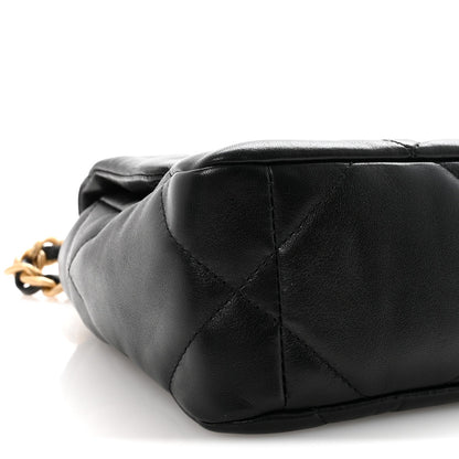 Lambskin Quilted Medium Chanel 19 Flap Black