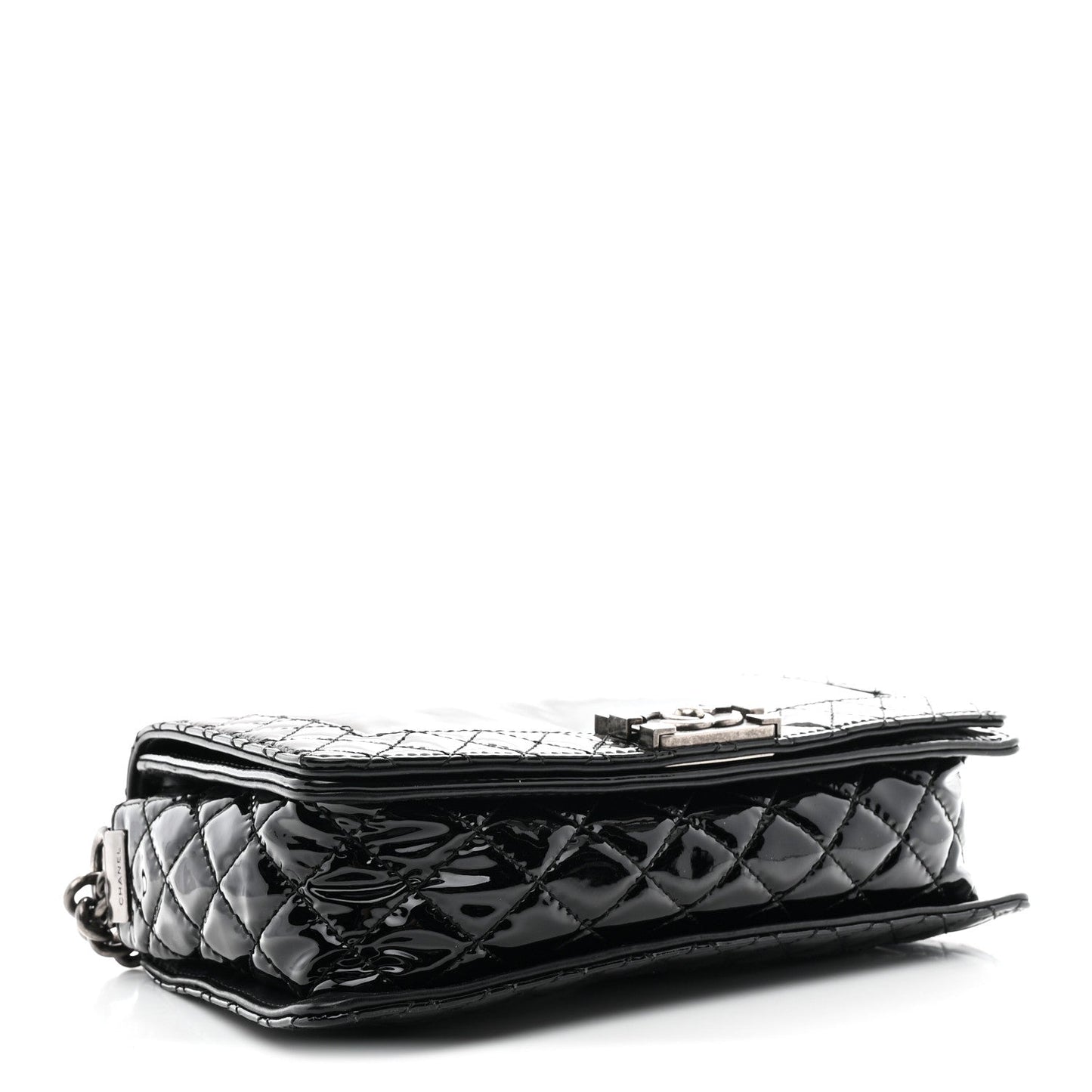 Patent Medium Boy Reverso Flap Black