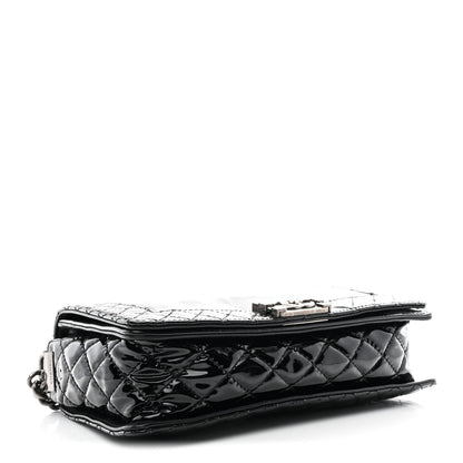 Patent Medium Boy Reverso Flap Black
