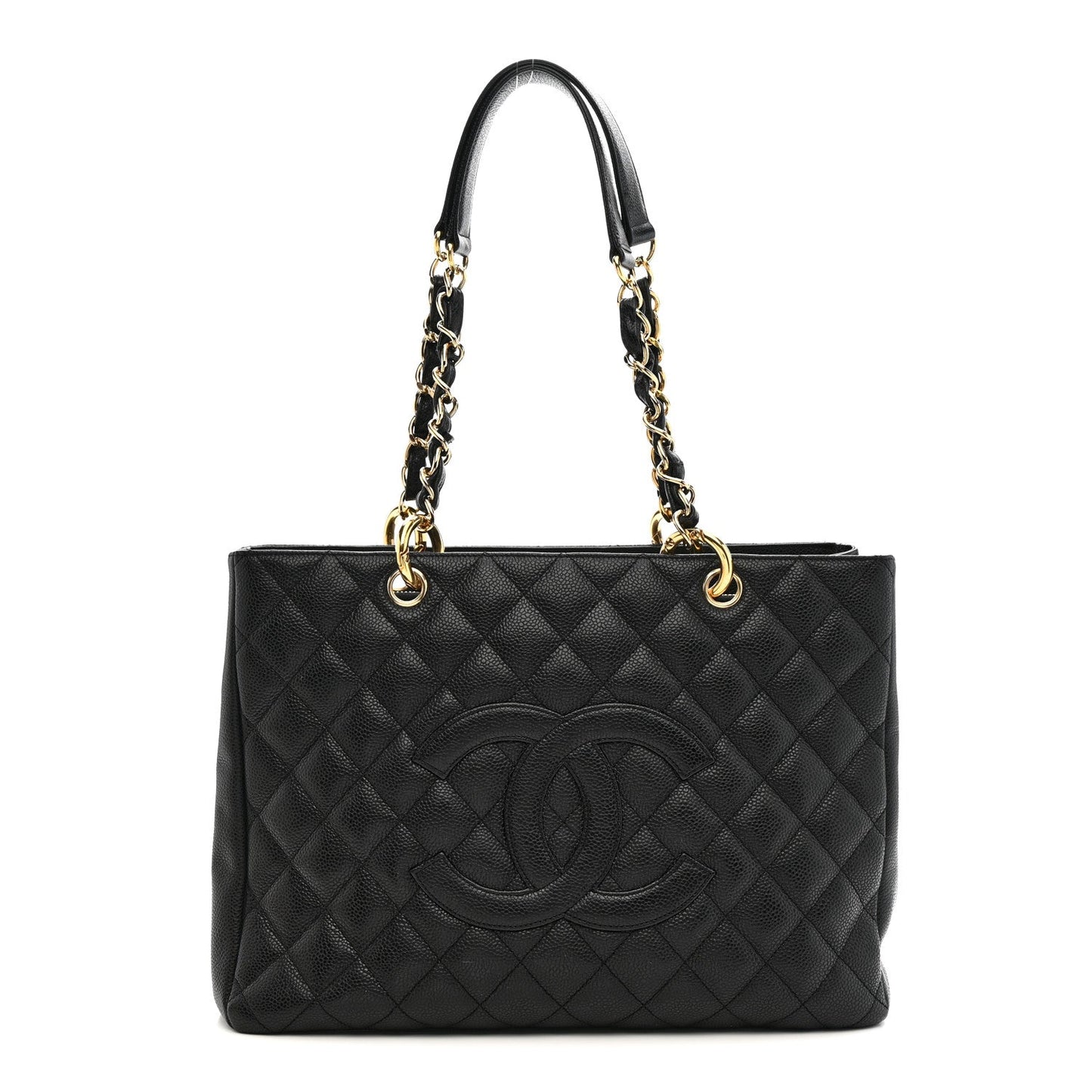 Caviar Quilted Grand Shopping Tote GST Black