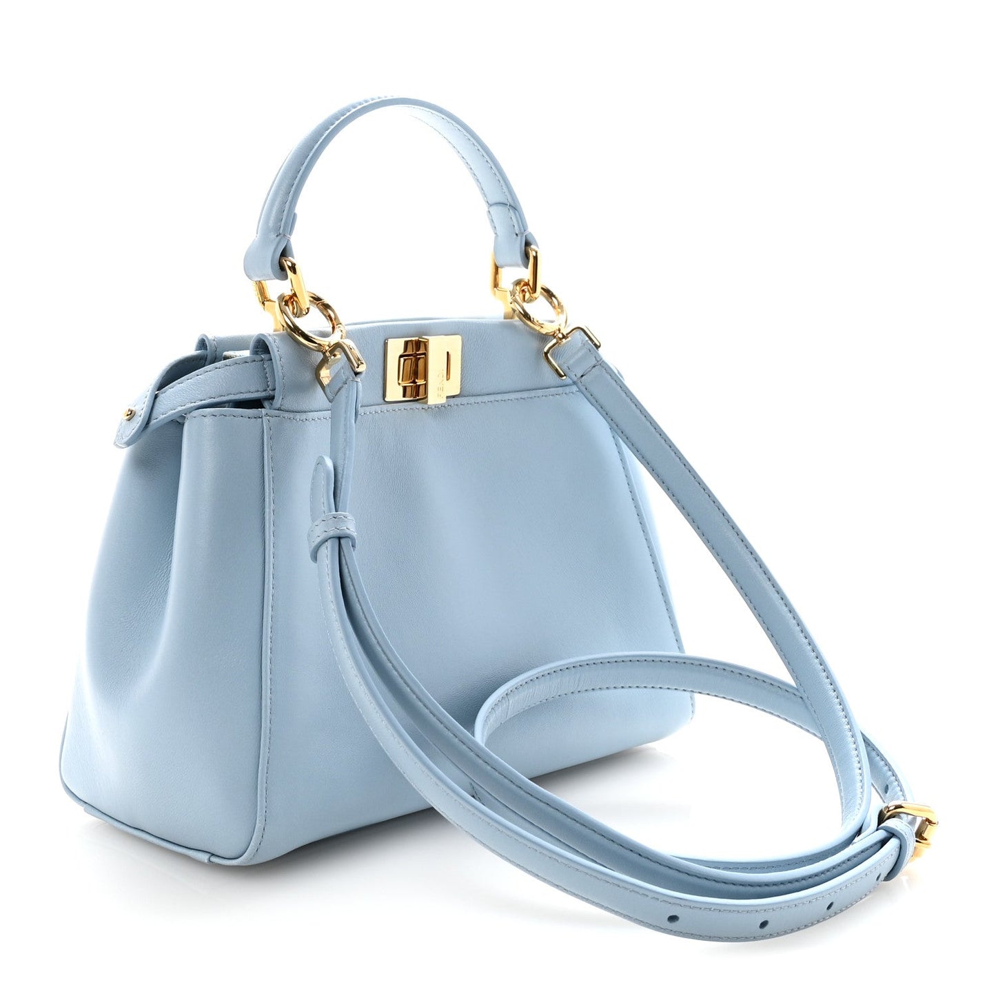 Nappa Mini Peekaboo Iconic Satchel Azzurro Baby