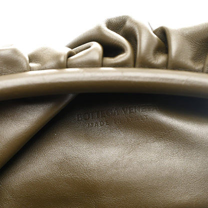 Smooth Butter Calf The Pouch Oversized Clutch Kaki Fondent