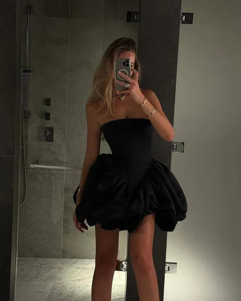 omberprom Fashion Strapless A-Line Homecoming Dress Mini Birthday Outfits Party Dress