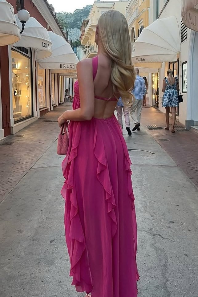 Beautiful A Line Sweetheart White Long Prom Dress with Ruffles Split Front