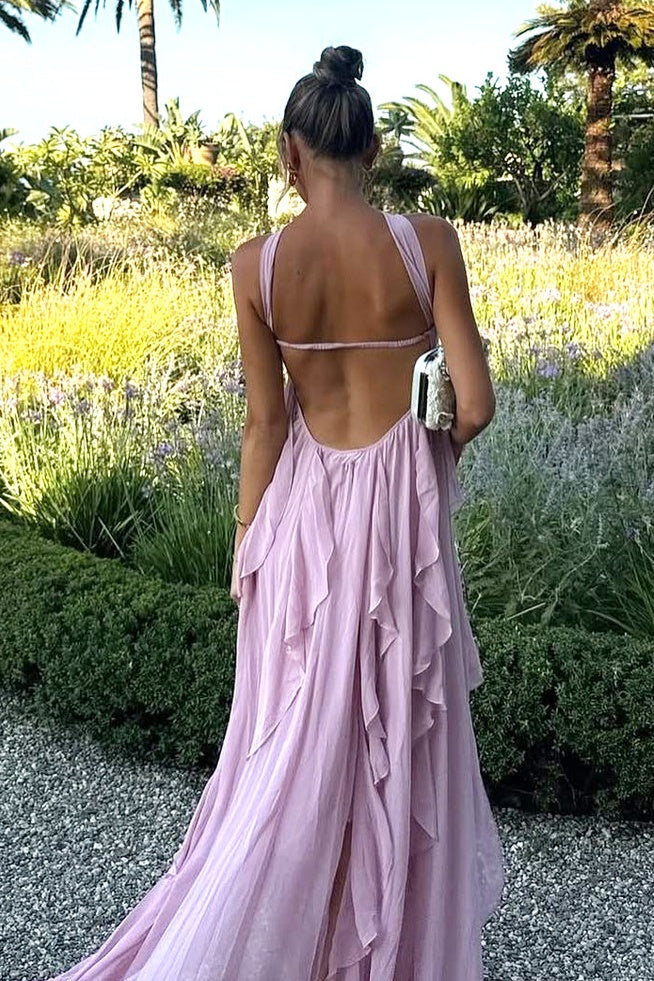 Beautiful A Line Sweetheart White Long Prom Dress with Ruffles Split Front