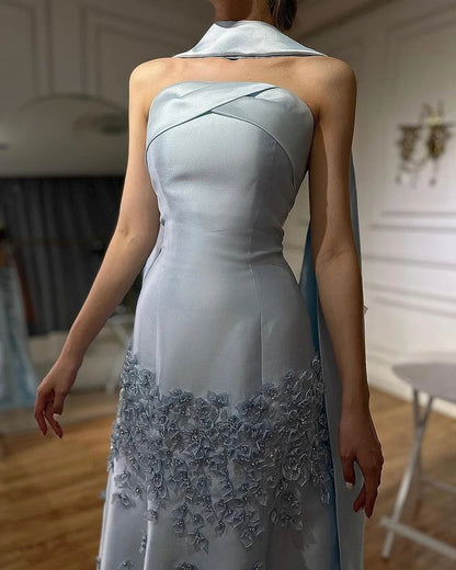 Blush Pink Floral Mermaid Satin Prom Dresses Long Party Dress,AST2158