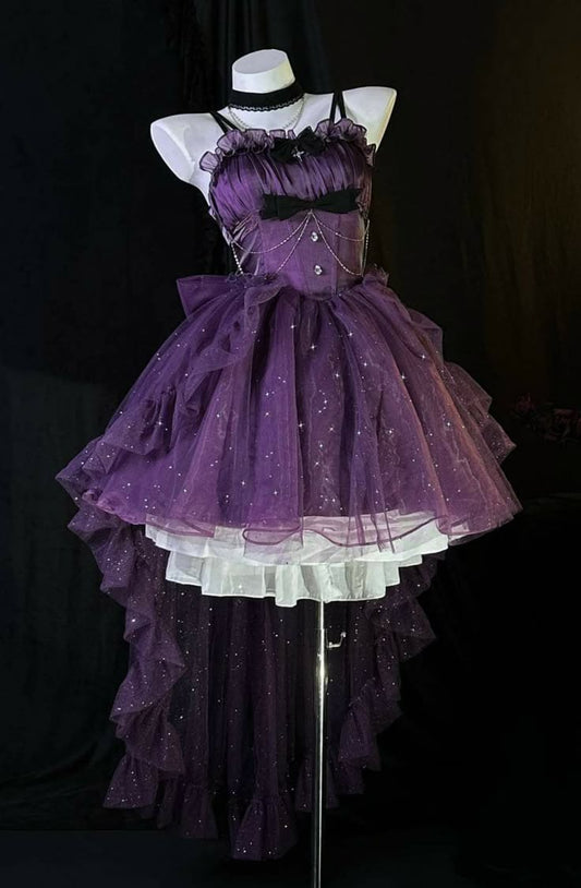Shiny Ball Gown Spaghetti Straps Tulle Sequin Short Homecoming Dress 19th Birthday Outfits C5249