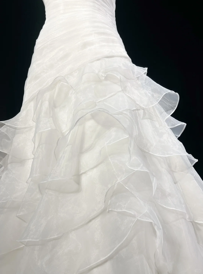 Vintage Ball Gown Spaghetti Straps Pleated Chiffon Without Sleeves Long Prom Dress, Evening Dress C6536