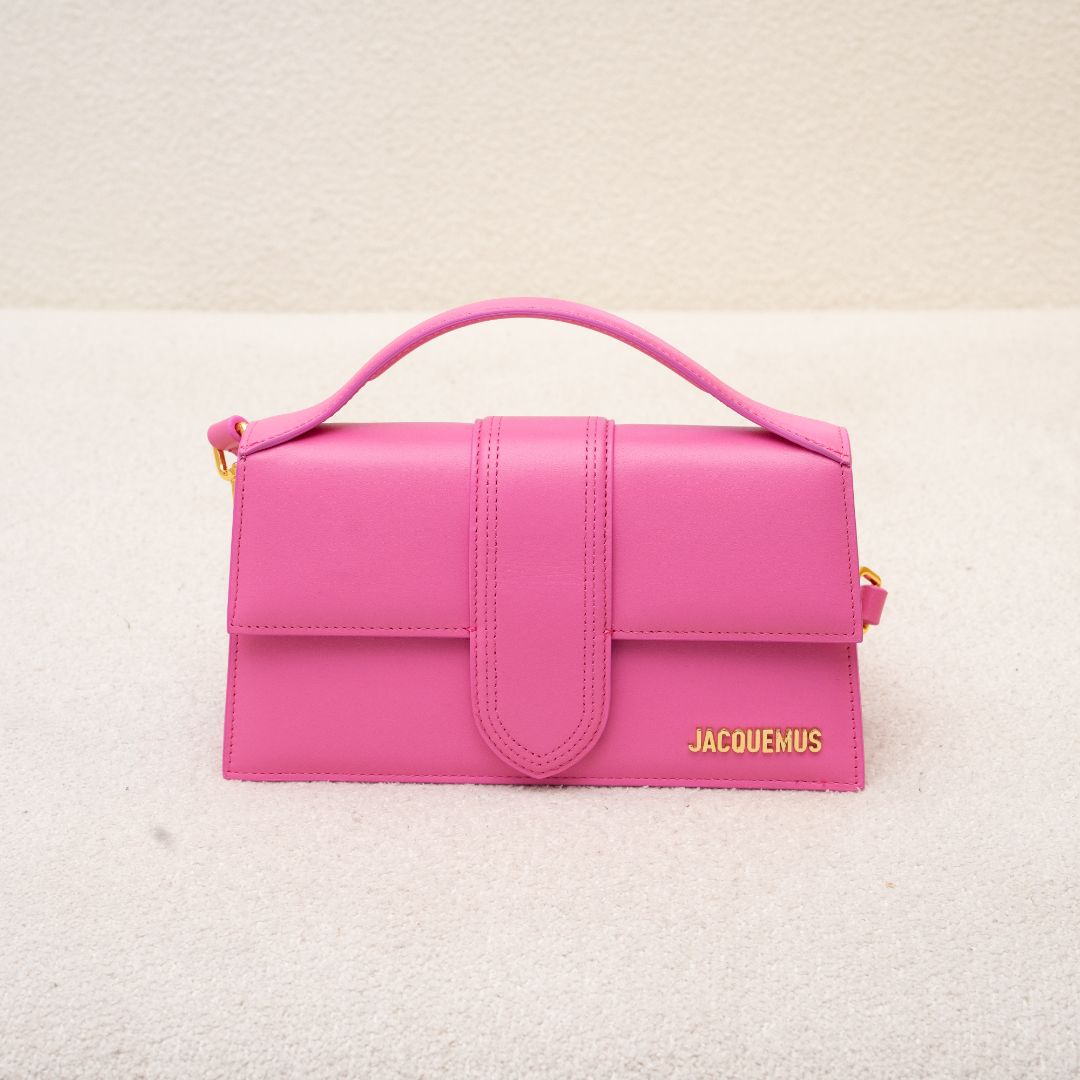 Jacquemus Le Bambino pink leather shoulder bag
