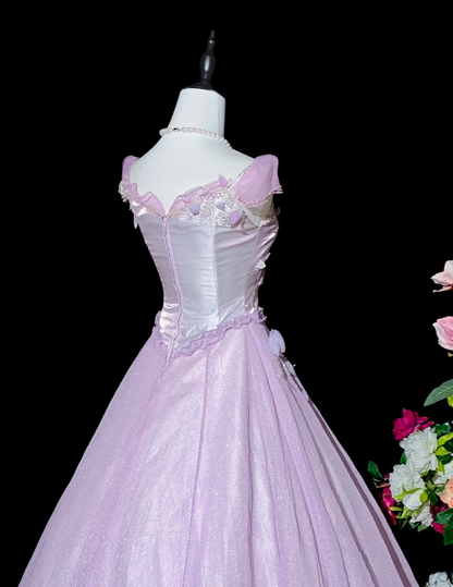 Beautiful Off The Shoulder Birthday Quinceanera Dress Purple Tulle Sequin Appliques Ball Gown Sweet 16 Dress