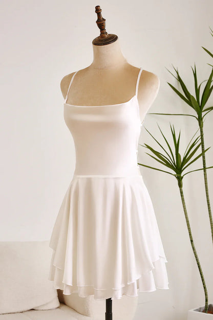 omberprom Short Graduation Dress Cute A Line Homecoming Dresses Spaghetti Straps Backless Party Dress