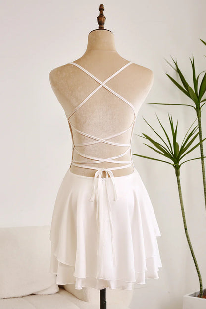 omberprom Short Graduation Dress Cute A Line Homecoming Dresses Spaghetti Straps Backless Party Dress