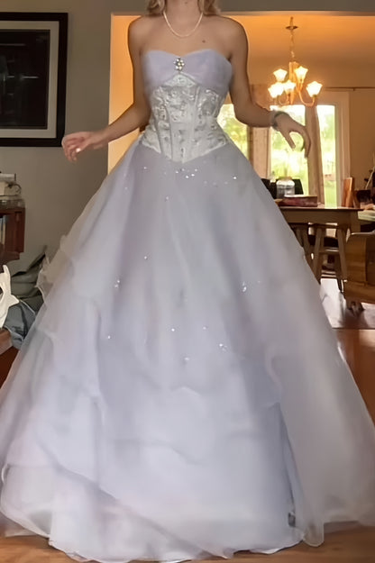 Charming Lilac Floral A-line Long Prom Dresses Birthday Party Dress,AST2087