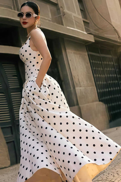 Elegant A-Line Dots Party Dress High Quality Vocation Dresses,AST1881