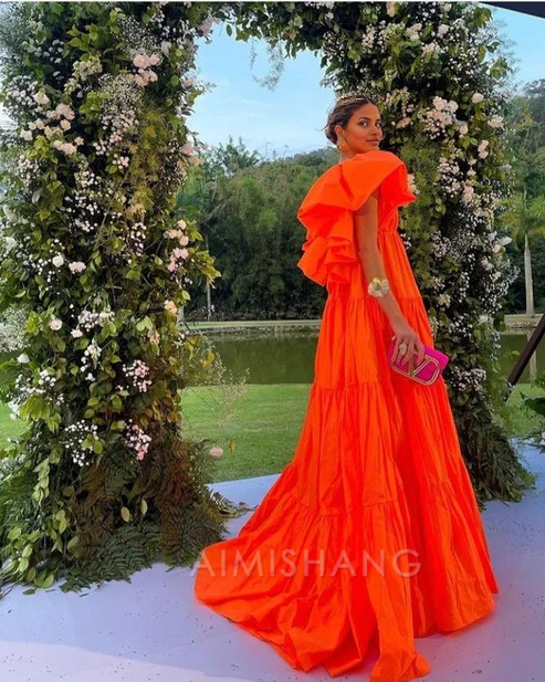 omberprom Elegant A Line V Neck Long Prom Dress Charming Evening Party Dress Formal Wear Dress