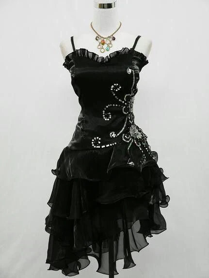 omberprom Elegant Formal Dress A Line Black Ruffle Short Prom Dress Homecoming Dress Charming Evening Party Dress