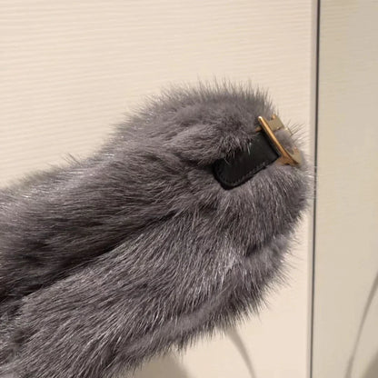 Dior Winter Saddle Bag In Grey