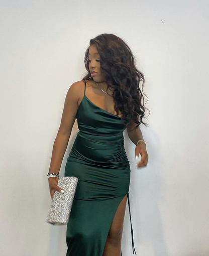 Elegant Emerald Green Long Evening Dress,Sheath Emerald Green Formal Gown Y2177