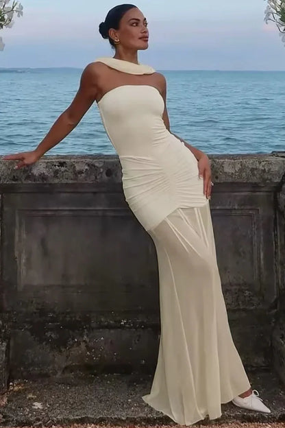 Fashionable Mermaid Off the Shoulder Black Long Party Dress with Ruffles