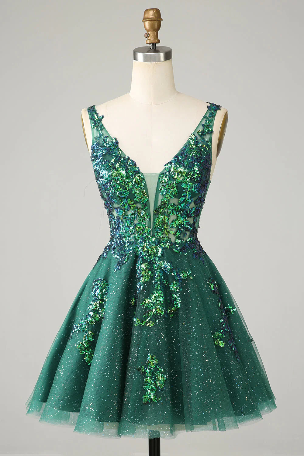omberprom Short Homecoming Dress Green A Line Graduation Dress Charming Prom Dress